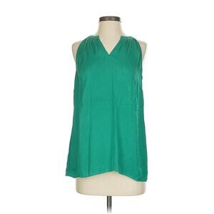 CAbi Green Sleeveless Tank Top Blouse Flowing